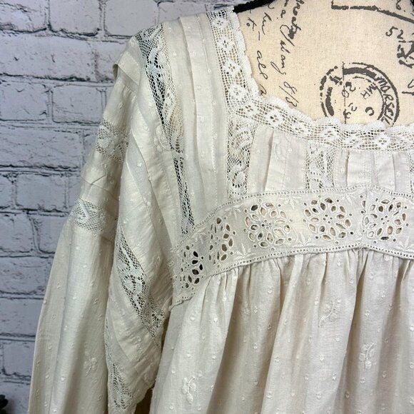 Free People Azalea Lace Tunic/Dress - color: Mineral - size L - Picture 8 of 16